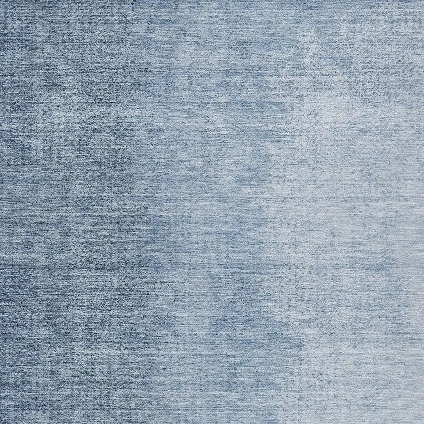 Navy Blue And Sky Blue Abstract Washable Indoor Outdoor Area Rug Photo 6