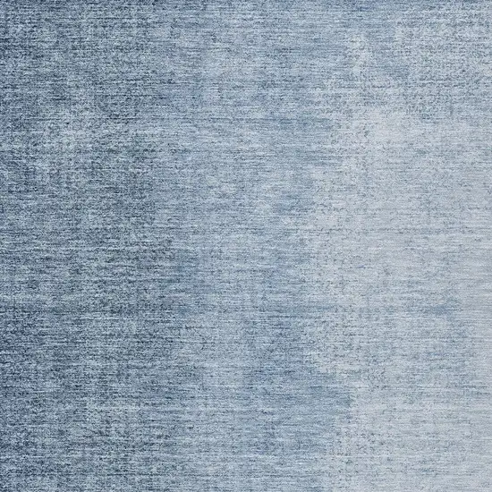 Navy Blue And Sky Blue Abstract Washable Indoor Outdoor Area Rug Photo 6
