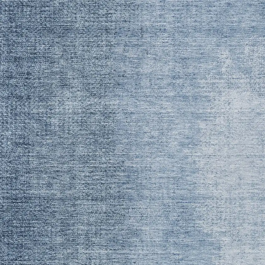 Navy Blue And Sky Blue Abstract Washable Indoor Outdoor Area Rug Photo 6