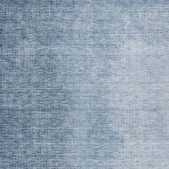 Navy Blue And Sky Blue Abstract Washable Indoor Outdoor Area Rug Photo 6