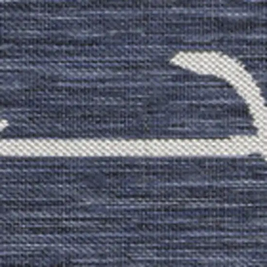 Navy Blue And White Animal Print Indoor Outdoor Area Rug Photo 2