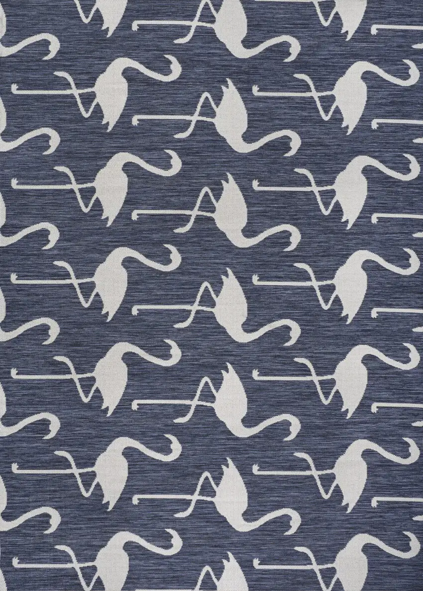 Navy Blue And White Animal Print Indoor Outdoor Area Rug Photo 1