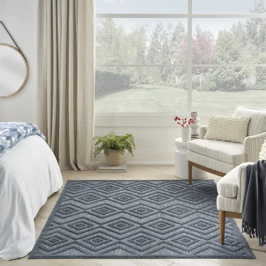 Blue Indoor Outdoor Area Rug Photo 9