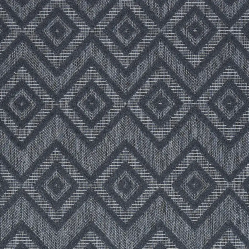 Navy Blue Argyle Indoor Outdoor Area Rug Photo 3