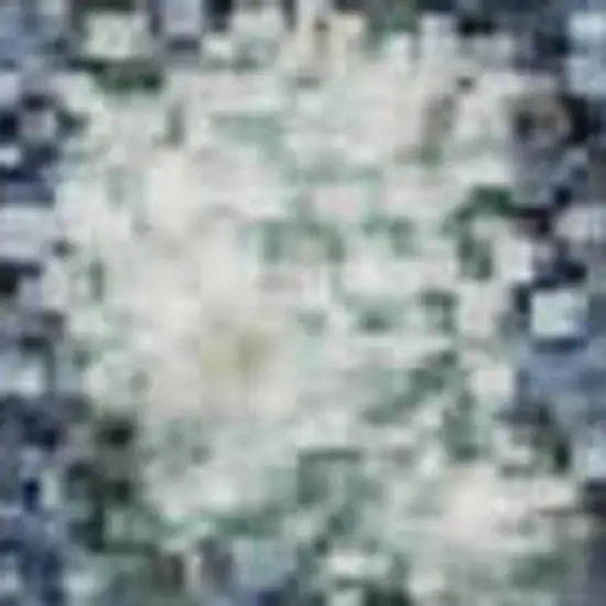 Navy Blue Beige And Ivory Geometric Washable Area Rug With UV Protection Photo 3