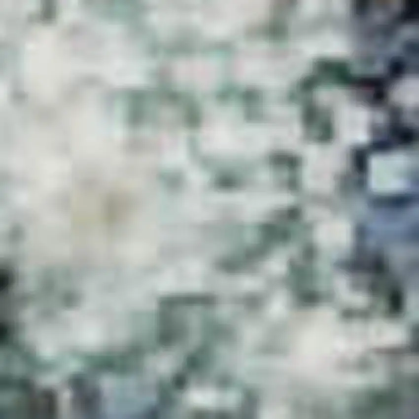 Navy Blue Beige And Ivory Geometric Washable Area Rug With UV Protection Photo 1