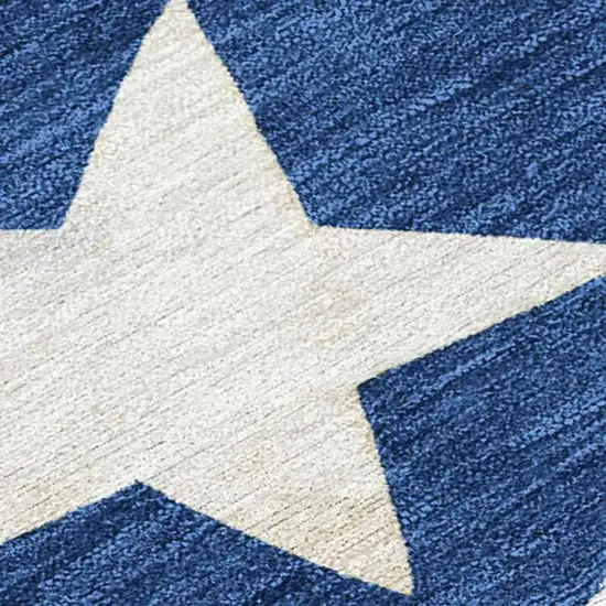 Navy Blue Beige Ivory And Taupe Geometric Washable Indoor Outdoor Area Rug Photo 4