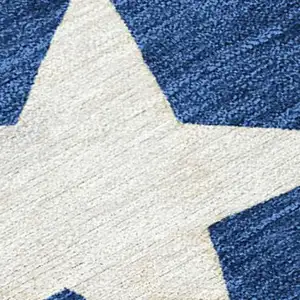 Photo of Navy Blue Beige Ivory And Taupe Geometric Washable Indoor Outdoor Area Rug