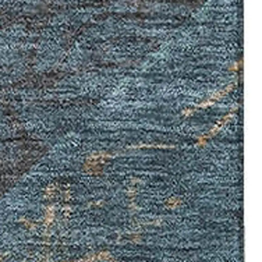 Navy Blue Brown And Beige Geometric Washable Area Rug With UV Protection Photo 3