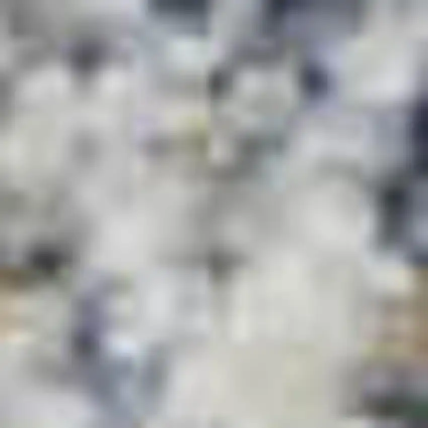 Navy Blue Charcoal And Ivory Abstract Washable Area Rug With UV Protection Photo 3