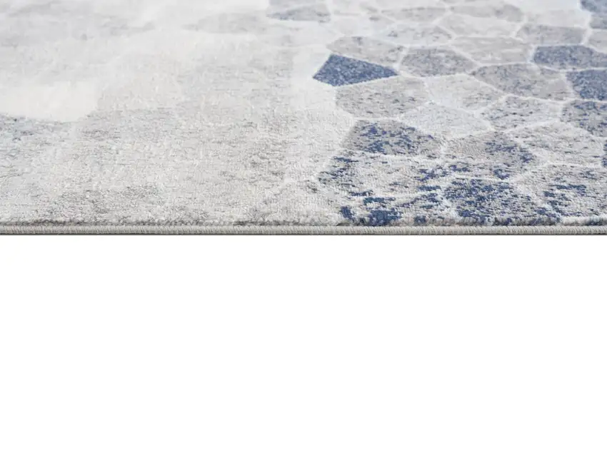 Navy Blue Cobblestone Pattern Area Rug Photo 9