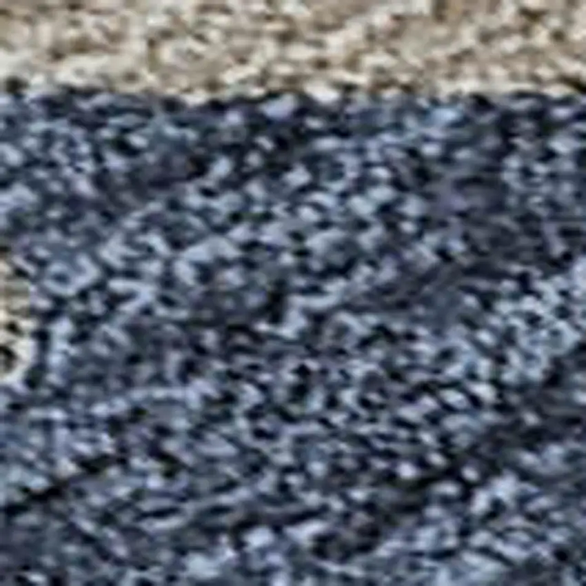 Navy Blue Copper And Gray Floral Washable Area Rug With UV Protection Photo 2