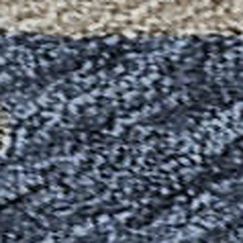 Navy Blue Copper And Gray Floral Washable Area Rug With UV Protection Photo 2