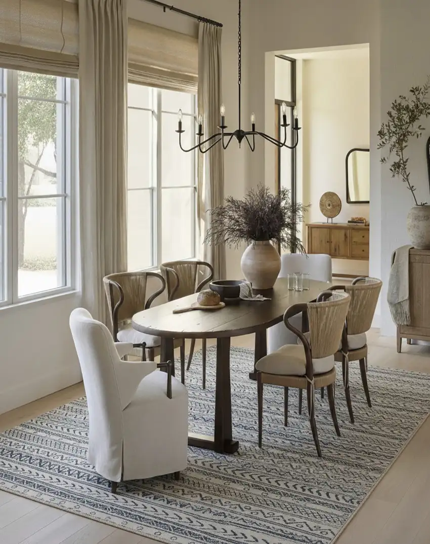 Navy Blue Decorative Stripes Area Rug Photo 7