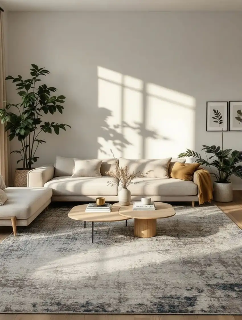 Navy Blue Distressed Striations Area Rug Photo 4