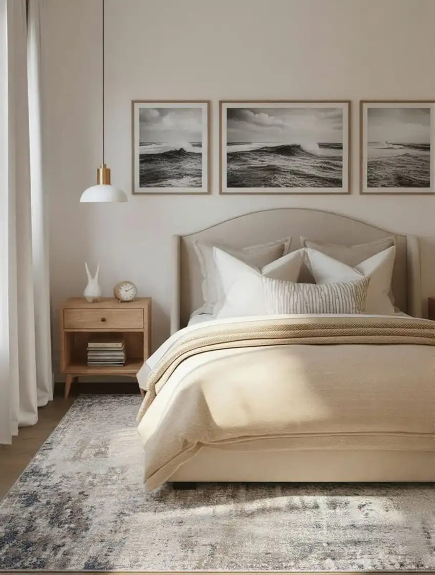 Navy Blue Distressed Striations Area Rug Photo 7