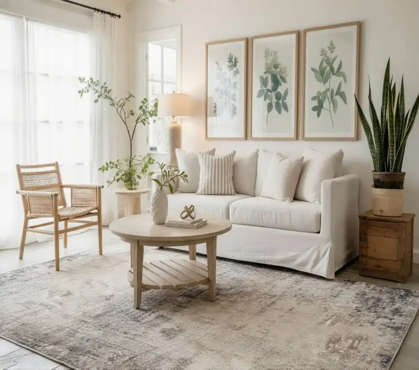 Navy Blue Distressed Striations Area Rug Photo 5