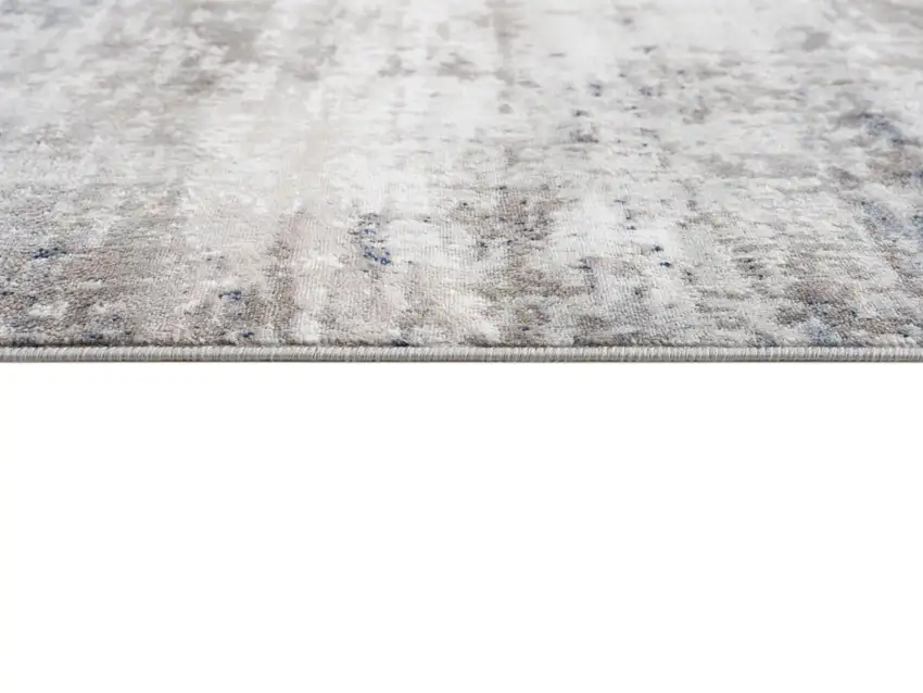 15' Blue And Ivory Abstract Runner Rug Photo 8