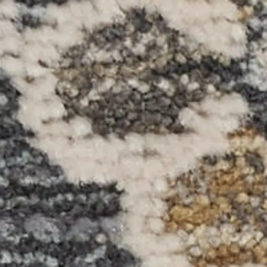 Navy Blue Floral Area Rug Photo 2