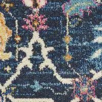 Photo of Navy Blue Floral Buds Area Rug