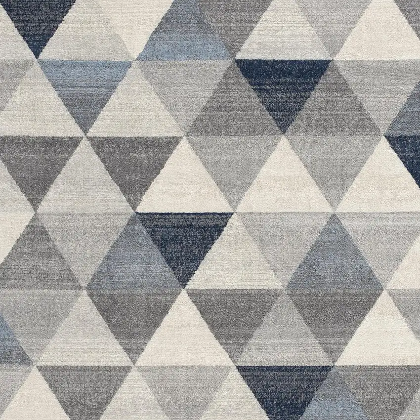 Navy Blue Geometric Diamond Area Rug Photo 3