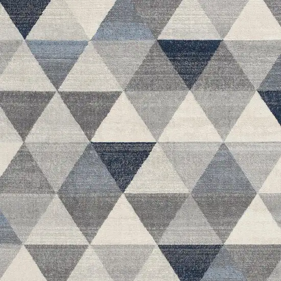 Navy Blue Geometric Diamond Area Rug Photo 3