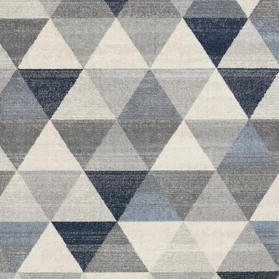 Navy Blue Geometric Diamond Area Rug Photo 3