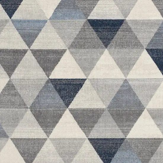Navy Blue Geometric Diamond Area Rug Photo 3
