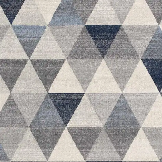 2' X 13' Navy Blue Geometric Diamond Runner Rug Photo 3