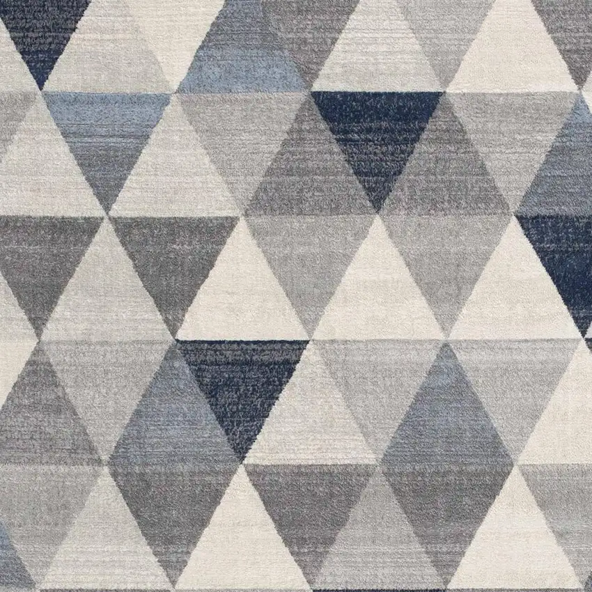 2' X 13' Navy Blue Geometric Diamond Runner Rug Photo 3