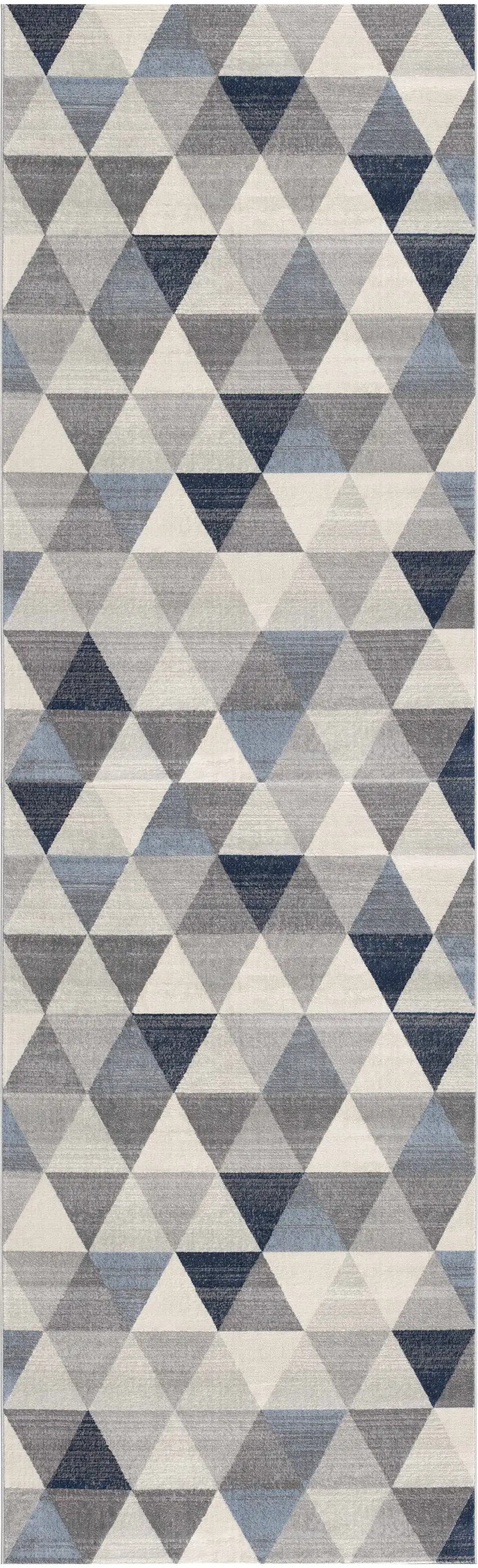 2' X 20' Navy Blue Geometric Diamond Runner Rug Photo 2