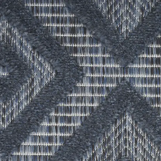 Navy Blue Indoor Outdoor Area Rug Photo 3
