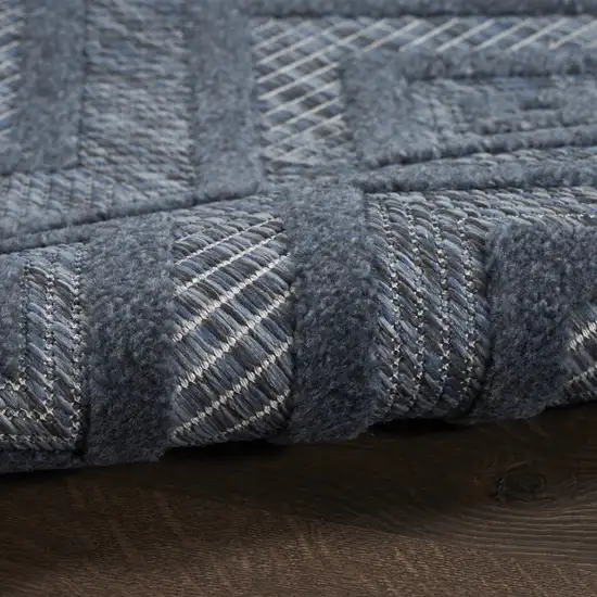 Navy Blue Indoor Outdoor Area Rug Photo 9