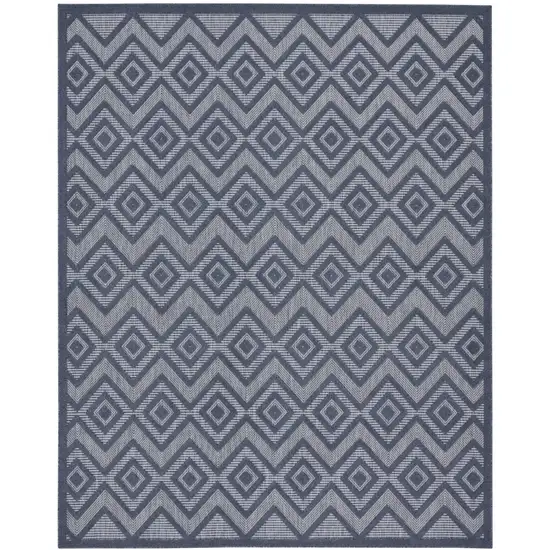 Navy Blue Indoor Outdoor Area Rug Photo 1