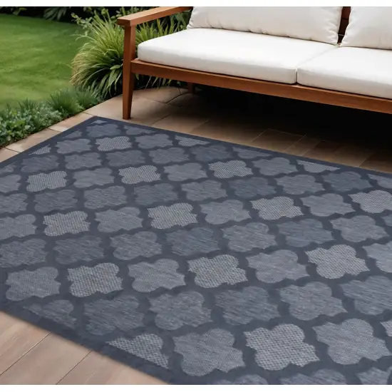 Navy Blue Indoor Outdoor Area Rug Photo 2