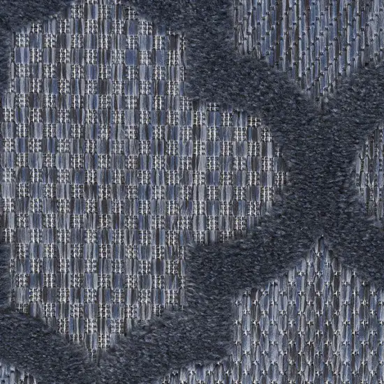 Navy Blue Indoor Outdoor Area Rug Photo 8
