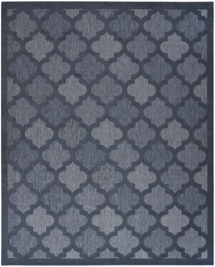 Navy Blue Indoor Outdoor Area Rug Photo 1