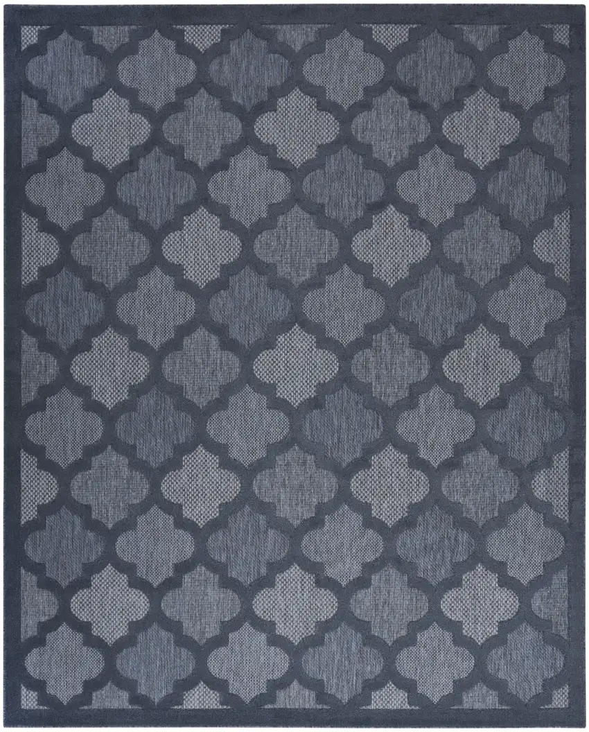 Navy Blue Indoor Outdoor Area Rug Photo 3