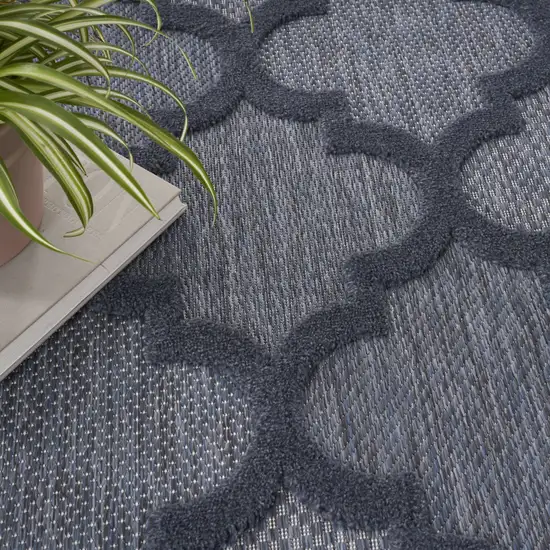 Navy Blue Indoor Outdoor Area Rug Photo 9