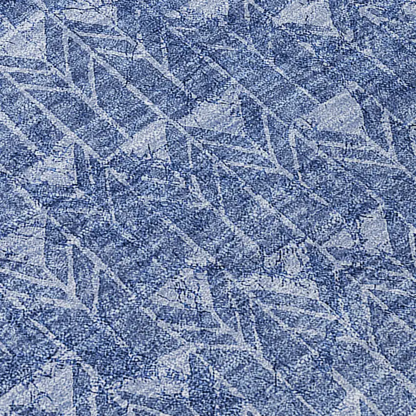 Navy Blue Geometric Washable Non Skid Indoor Outdoor Area Rug Photo 8