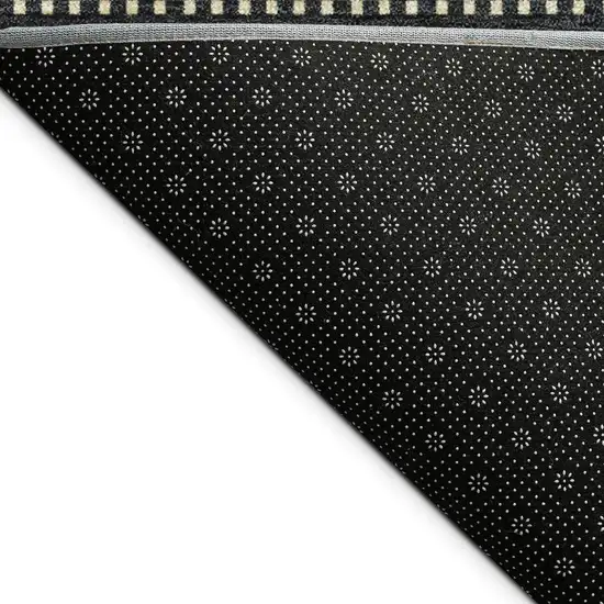 Navy Blue Gold And Black Striped Washable Indoor Outdoor Area Rug Photo 2