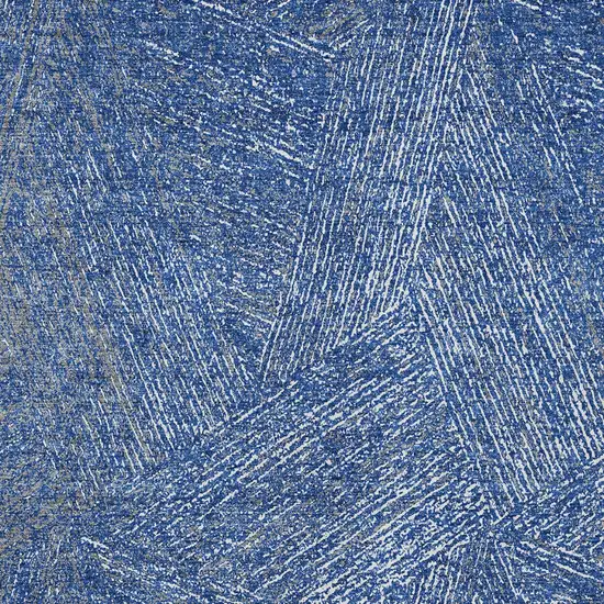 Navy Blue Gray And Ivory Abstract Washable Indoor Outdoor Area Rug Photo 5