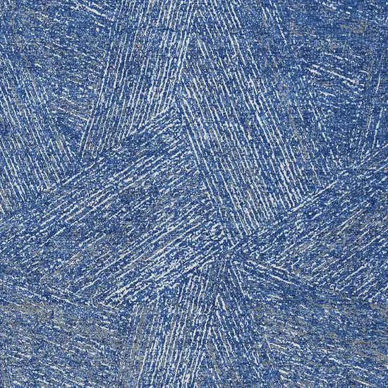 Navy Blue Gray And Ivory Abstract Washable Indoor Outdoor Area Rug Photo 5