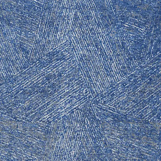 Navy Blue Gray And Ivory Abstract Washable Indoor Outdoor Area Rug Photo 5