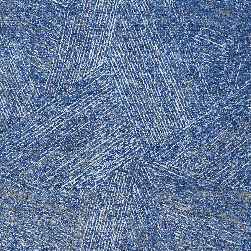 Navy Blue Gray And Ivory Abstract Washable Indoor Outdoor Area Rug Photo 5