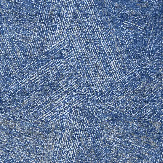 Navy Blue Gray And Ivory Abstract Washable Indoor Outdoor Area Rug Photo 5