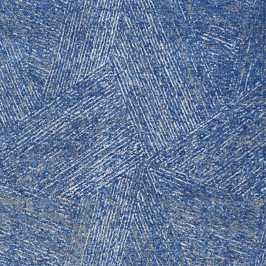 Navy Blue Gray And Ivory Abstract Washable Indoor Outdoor Area Rug Photo 5