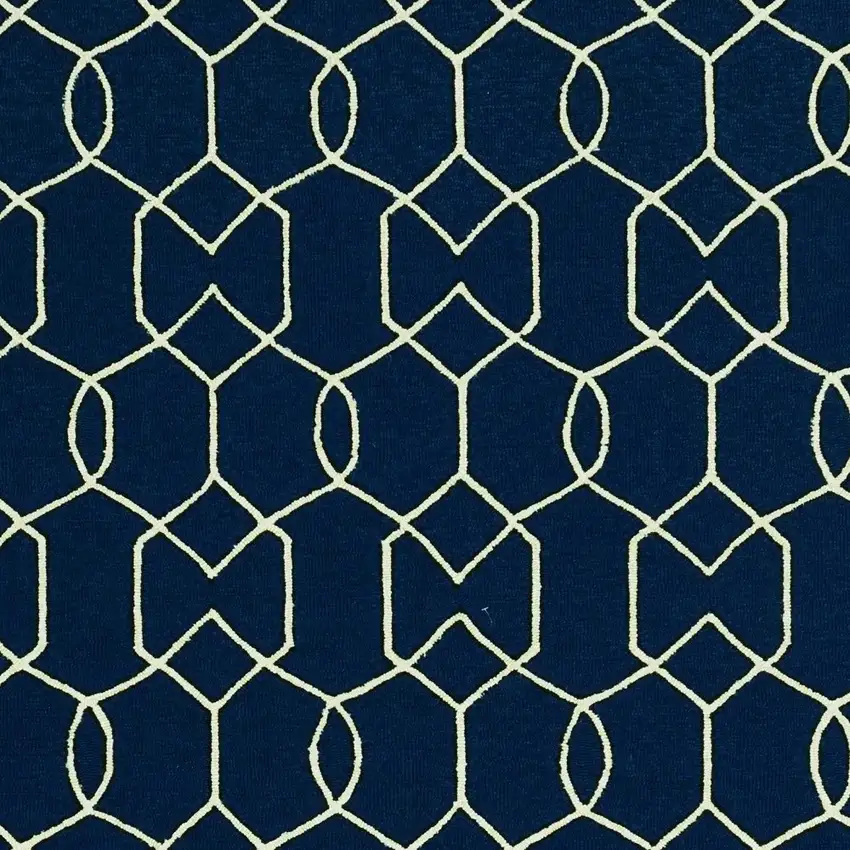 Navy Blue Moroccan Indoor Outdoor Area Rug Photo 6