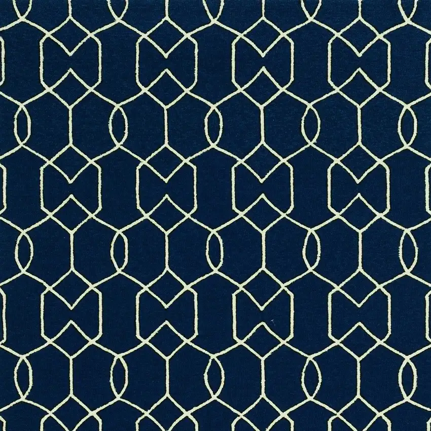 Navy Blue Moroccan Indoor Outdoor Area Rug Photo 7