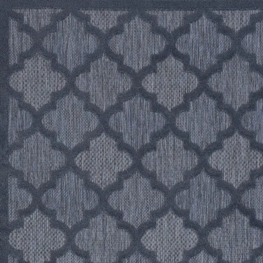 Navy Blue Ikat Indoor Outdoor Area Rug Photo 3